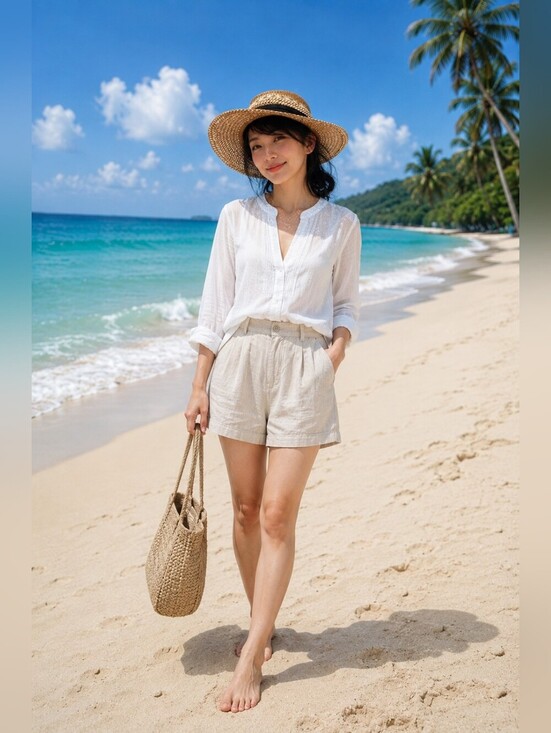 By Anthropologie Accessories - by Anthropologie Woven Straw Sun Hat with Black Band and White Accents